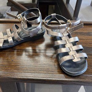 Gold gladiator sandals